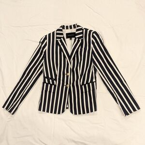 Banana Republic Navy/Cream Striped Jacket